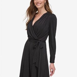 Elegant Black Wrap Dress